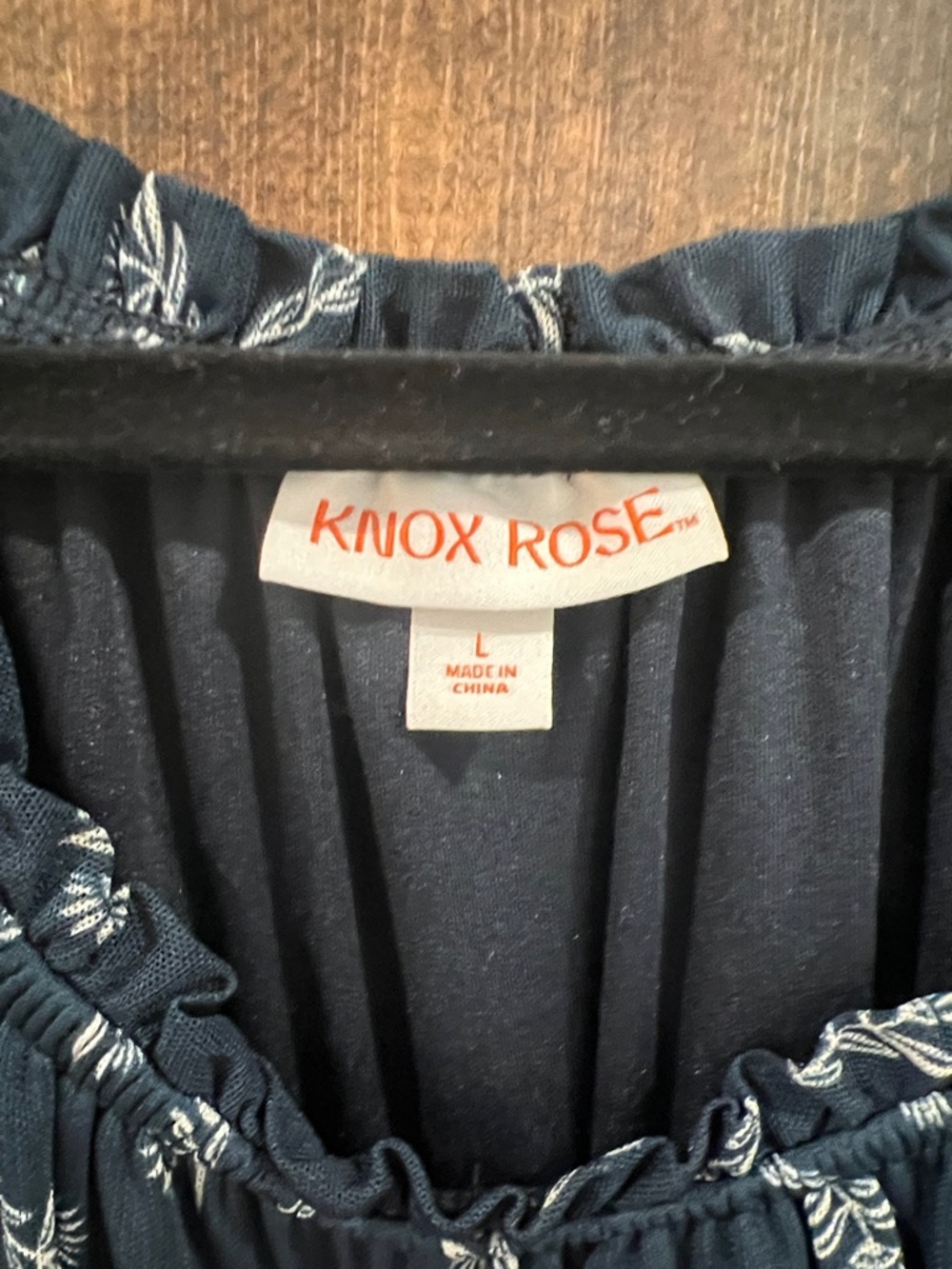Knox Rose Navy Floral Long Sleeve Maxi Dress - Picture 2 of 4